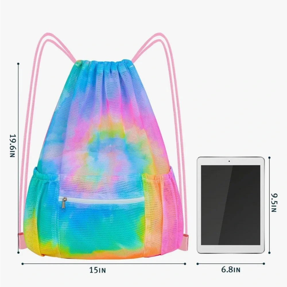 TIE DYE Drawstring Ventillated Packable Backpack